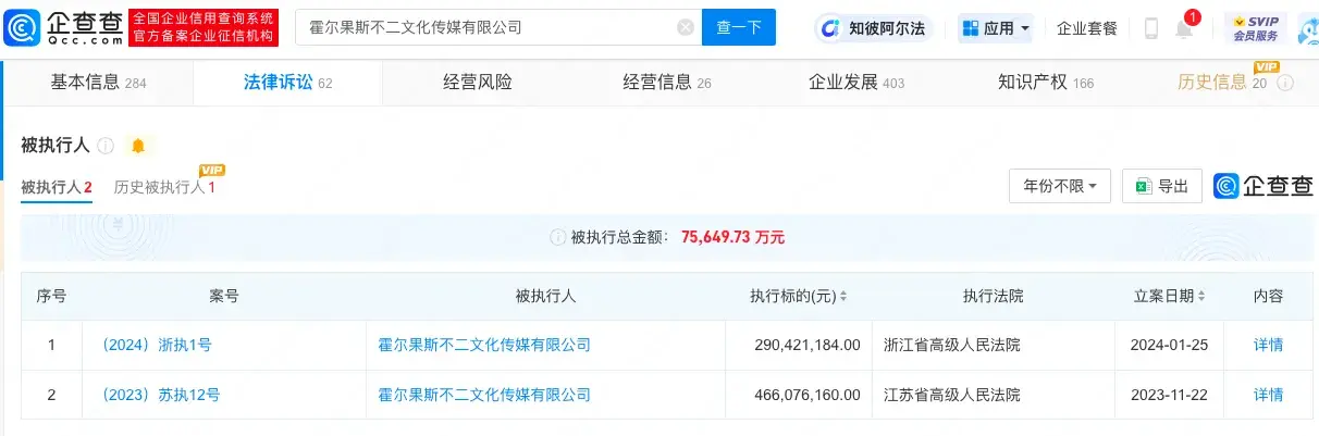 吳秀波公司被強(qiáng)制執(zhí)行2.9億